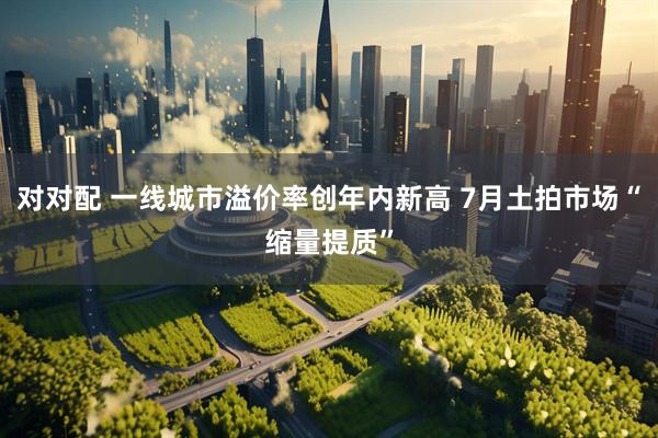 对对配 一线城市溢价率创年内新高 7月土拍市场“缩量提质”